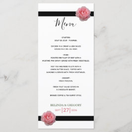 Roze roze roze ribbon bruiloft menu