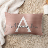 Roze roze roze roestvrij staal monogram naam kussen (Deken)