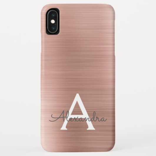 Roze roze roze roestvrij stalen monogram Case-Mate iPhone case (Achterkant)
