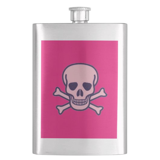 Roze Roze roze roestvrijstalen kolf Flacon (Voorkant)