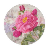 Roze roze roze ronde snijplank (Voorkant)