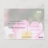  roze roze roze roodbloem briefkaart (Achterkant)