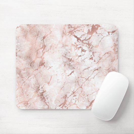 Roze roze roze roodbruin goudkleurige bruinachtige muismat (Met muis)