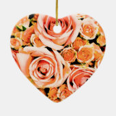 Roze roze roze roodbruin keramisch ornament (Achterkant)
