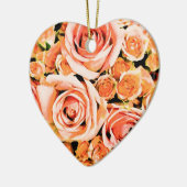 Roze roze roze roodbruin keramisch ornament (Links)