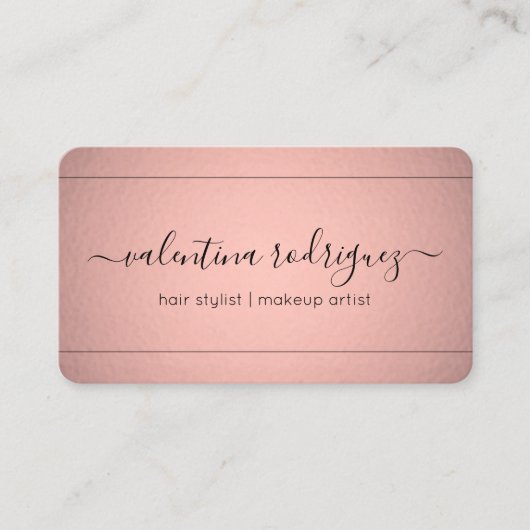 Roze roze roze roodbruine faux-Folie voor grafisch Visitekaartje (Voorkant)