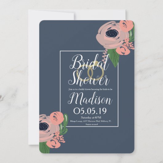 Roze roze roze roodbruine roodbruine ring kaart (Voorkant)