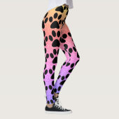 Roze roze roze roodbruine zwarte patronen leggings (Rechts)