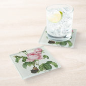 Roze roze roze Roos glas Onderzetter (Schuin)