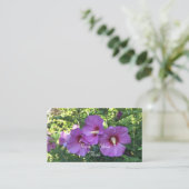 roze roze roze roos van Sharon/Hibiscus gepersona Visitekaartje (Staand voorkant)