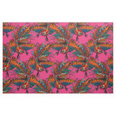 roze roze roze rooster stof (Fat Quarter)
