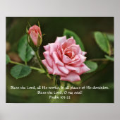 Roze Roze Roze Roze Bijbel Poster van de Manuscrip (Voorkant)