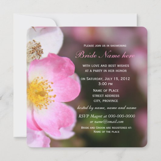  roze roze roze roze bloemen vrijgezellenfeest kaart (Voorkant)