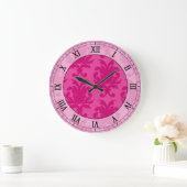 roze roze roze roze damask roman numerus grote klok (Huis)