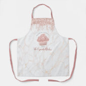 Roze roze roze roze druppelaar druppelt marmer bak schort (Voorkant)