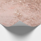 Roze roze roze roze goudglitter marmer cadeaupapier (Hoek)