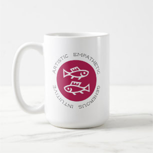 Roze roze roze roze Logo zodiale ster gebarenteken Koffiemok