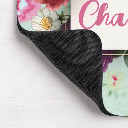  roze roze roze roze naam muismat (Hoek)