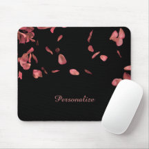 Roze roze roze roze petals op zwart personaliseren