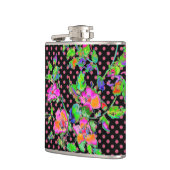  roze roze roze/roze polka-stippen heupfles (Links)