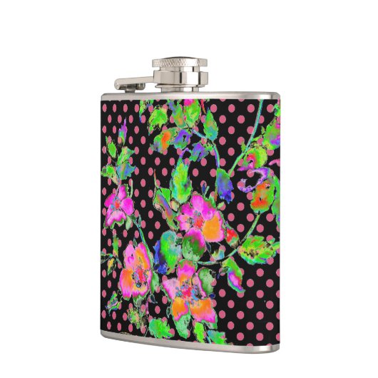 roze roze roze/roze polka-stippen heupfles (Links)