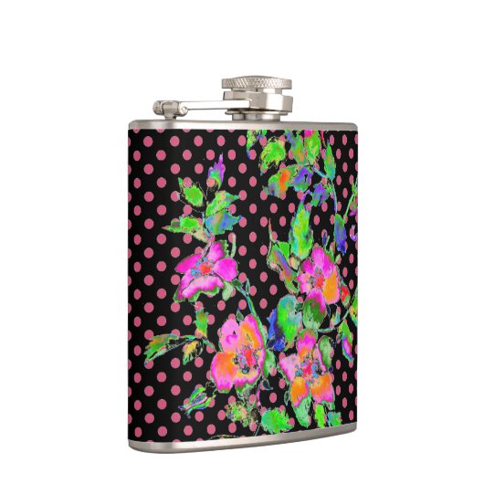  roze roze roze/roze polka-stippen heupfles (Rechts)