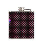  roze roze roze/roze polka-stippen heupfles (Achterkant)