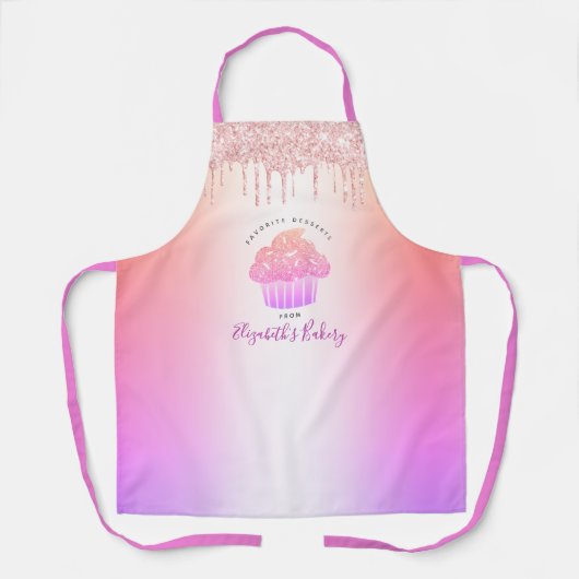 Roze roze roze roze rokerbakkerij schort (Voorkant)