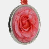 Roze roze roze roze rooddruppels metalen ornament (Rechts)