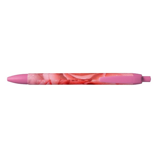Roze roze roze roze rooddruppels zwarte inkt pen (Achterkant)