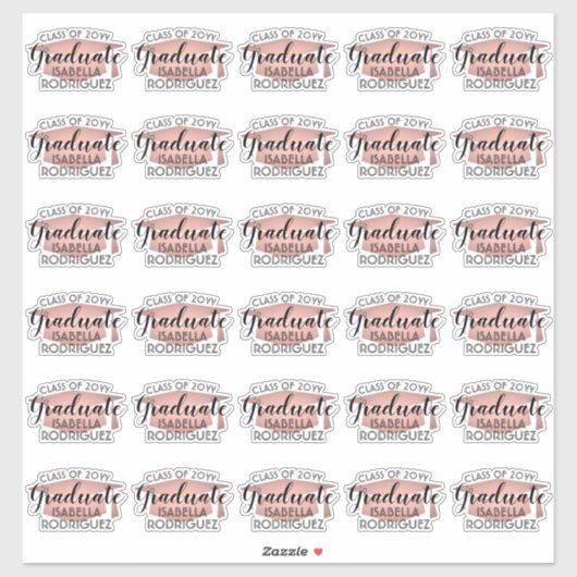 Roze roze roze roze roodroodroos en zwarte sticker (Vel)