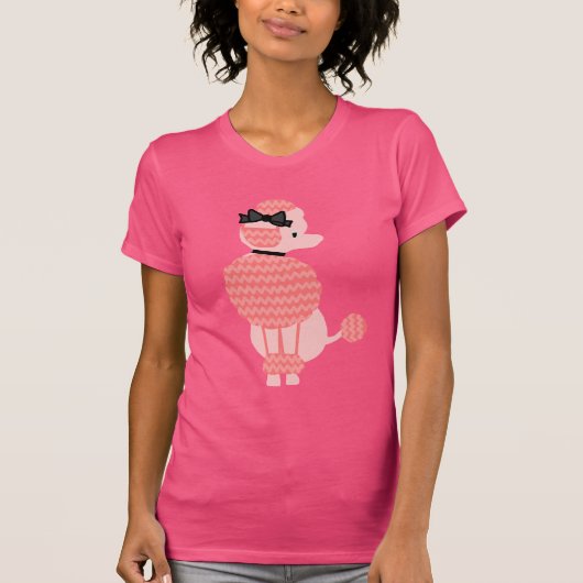Roze roze roze roze roodroze 50s hond t-shirt (Voorkant)