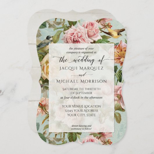 Roze roze roze roze roodvogel kaart (Voorkant / Achterkant)