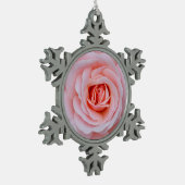 Roze roze roze roze roos tin sneeuwvlok ornament (Links)