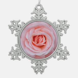 Roze roze roze roze roos tin sneeuwvlok ornament