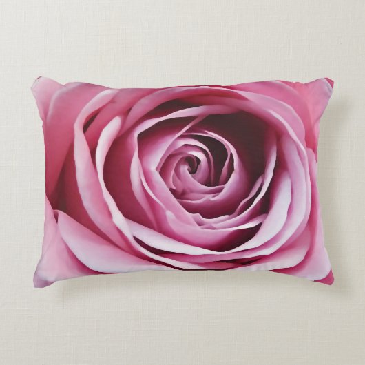 Roze roze roze roze roze bloemmeisje accent kussen (Voorkant)