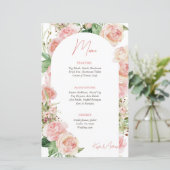 Roze roze roze roze roze bruinkroze trouwmenu (Staand voorkant)