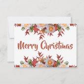 Roze roze roze roze roze kerstkaart bedankkaart (Voorkant)