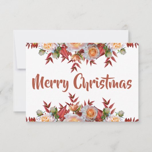 Roze roze roze roze roze kerstkaart bedankkaart (Voorkant)