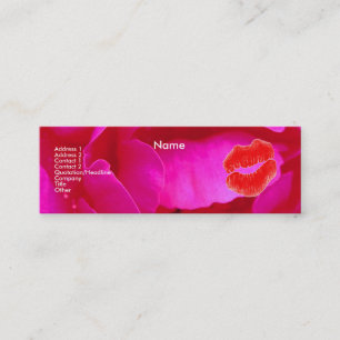 Roze roze roze roze roze roze kaart met make-up ar mini visitekaartje