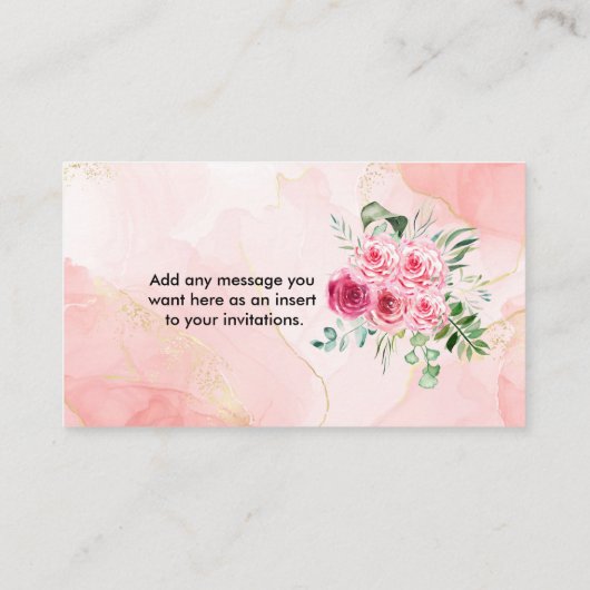 Roze Roze Roze Roze Roze Roze Magenta Informatiekaartje (Achterkant)