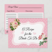 Roze Roze Roze Roze Roze Roze Recipe Kaart (Voorkant / Achterkant)