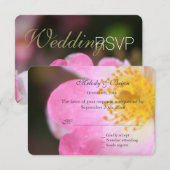  roze roze roze roze roze roze roze roze bruinroze RSVP kaartje (Voorkant / Achterkant)