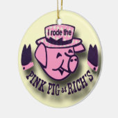 Roze Roze Roze, Roze Roze, Roze Roze Varkens Keramisch Ornament (Links)