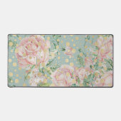 Roze roze roze roze roze stip goud blauwgroen eleg bureaumat (Voorkant)