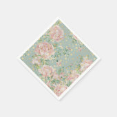 Roze roze roze roze roze stip goud blauwgroen eleg servet (Hoek)