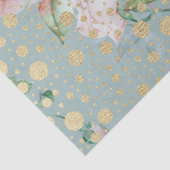 Roze roze roze roze roze stip goud blauwgroen eleg tissuepapier (Detail)