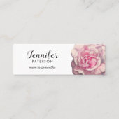 Roze roze roze roze roze Waterverf Mini Visitekaartje (Voorkant)