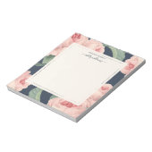 Roze roze roze roze roze zwart blauw op maat notitieblok (Linkerzijde)