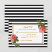  roze roze roze roze RSVP Kaartje (Voorkant / Achterkant)